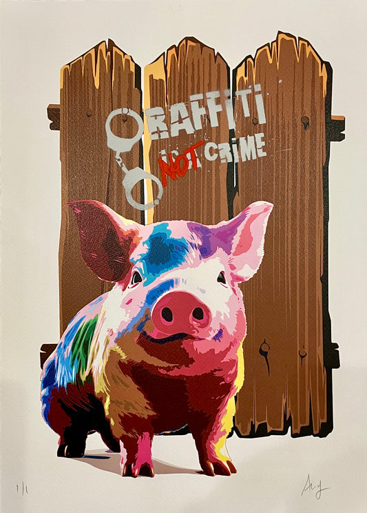 RAINBOW PIG GRAFFITI IS NOT A CRIME