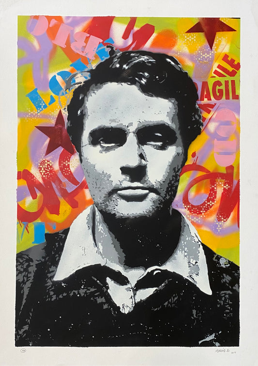 Modigliani di Alessio-B. Stampa giclée su carta 320 gsm edizione limitata 1/1 raffigurante il celebre artista Amedeo Modigliani | Cd Studio d'Arte