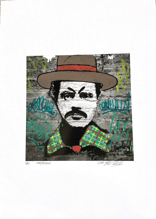 Modì Peppone di Shife. Stampa giclée stampa su carta 200 gsm rappresentante un'interpretazione personale del viso di Modigliani, parte di una serie di stampe dell'artista | CD Studio d'Arte