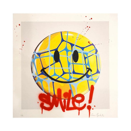 Smile Red Edition di ZeroMentale. Stampa giclée stampa giclée su carta 320 gsm edizione limitata rappresentante una divertente immagine dello "smile" in stile sinapsi  | Cd Studio d'Arte