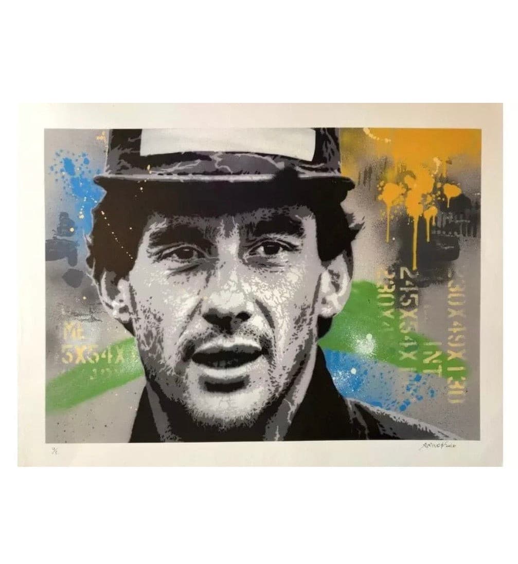 Tribute To Ayrton di Alessio-B. Stampa giclée stampa giclée su carta 320 gsm edizione limitata rappresentante un tributo ad Ayrton Senna | Cd Studio d'Arte